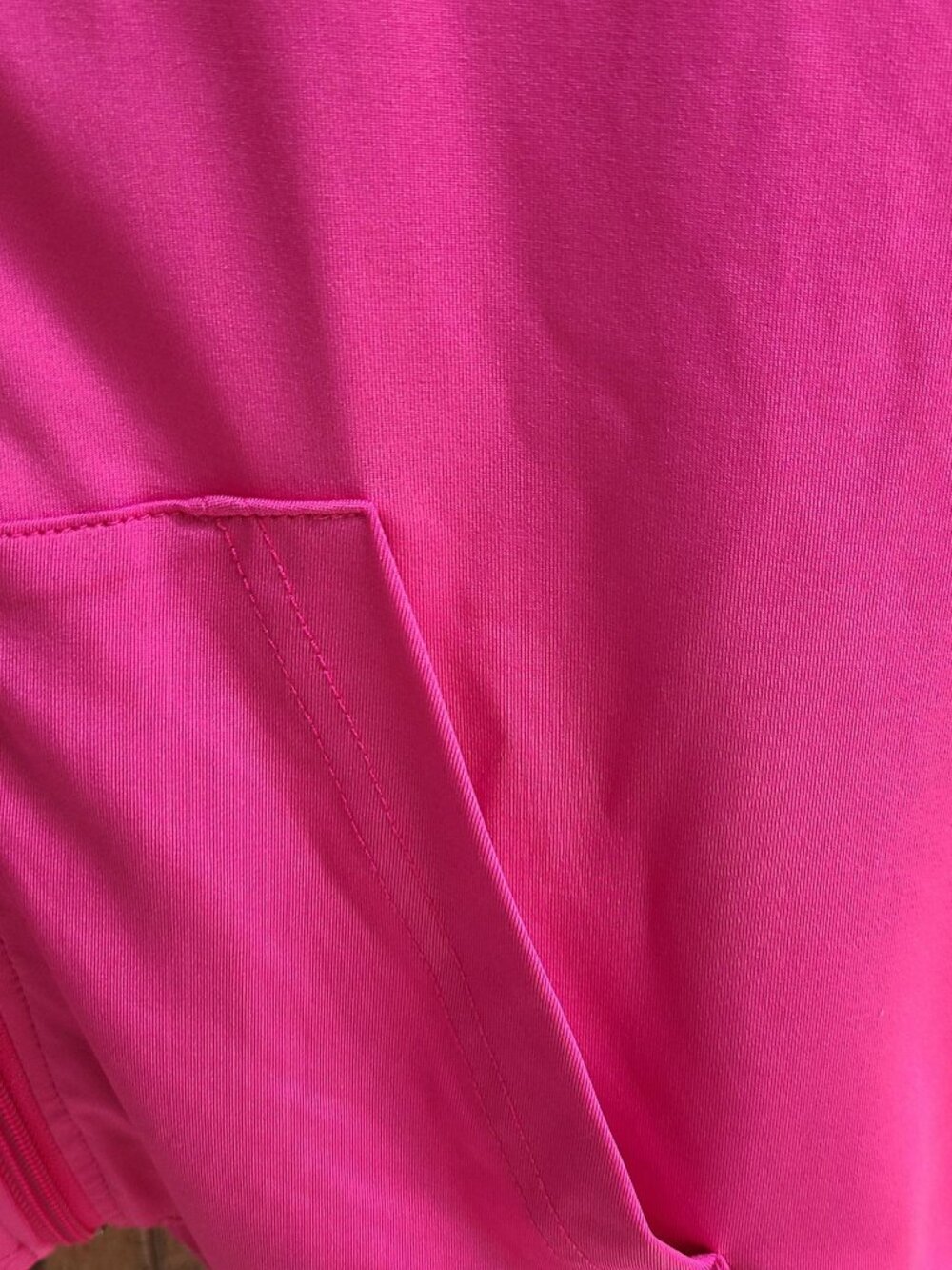 SHEIN Curve Womens Top Hoodie Full Zip Kangaroo Pockets Pink Size 2XL - Picture 5 of 9